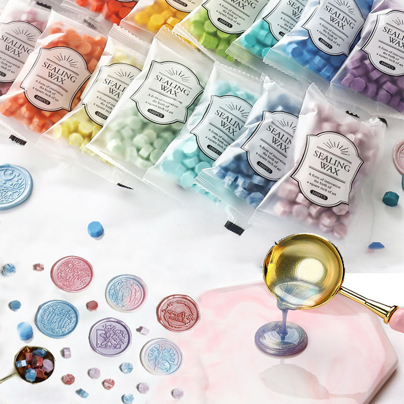 Wax Seal Stamp Set - 200 SZTUK Koraliki woskowe Lakier woskowy