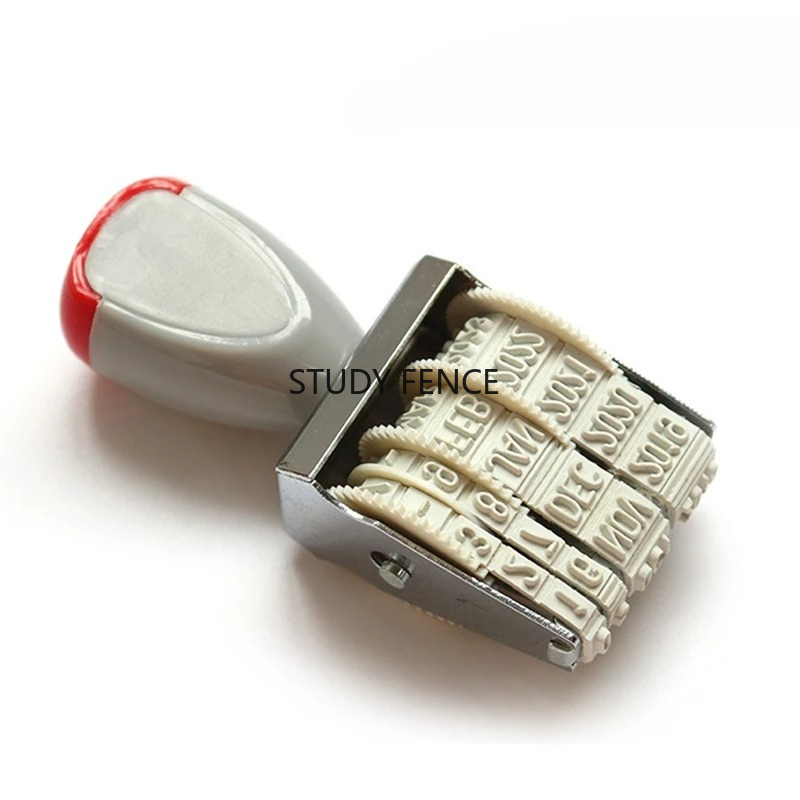 Rubber Date Stamp - Przenośny angielski stempel datujący do biura,