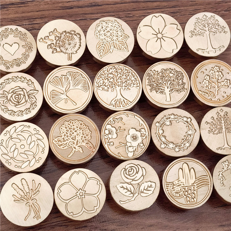 Wax Seal Stamp Set - Pieczęć woskowa Głowica pieczęci Pieczęcie kwiatowe